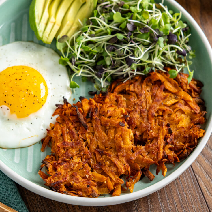 Oven Baked Sweet Potato Hash Browns