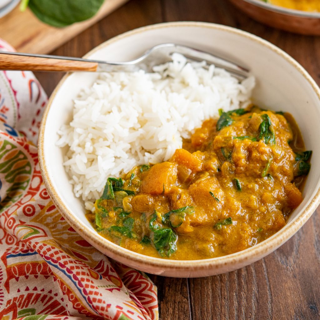 Easy Butternut Squash Curry with Spinach Slimming Eats Recipe