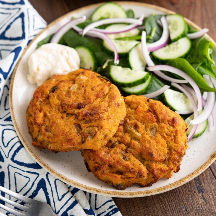 Tuna Sweet Potato Cheddar Patties