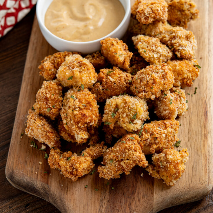 Popcorn Chicken with Dipping Sauce (Oven Baked or Air Fryer)