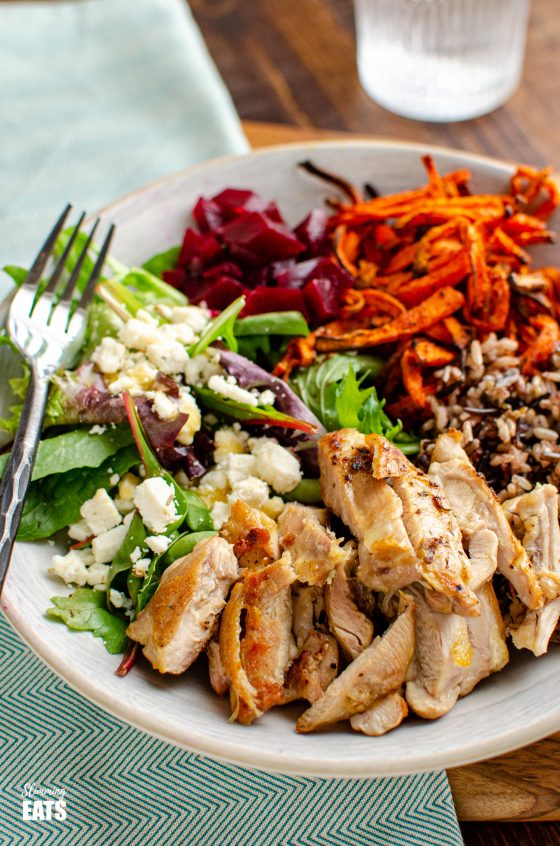 Healthy Chicken Wild Rice Bowl with Feta Slimming Eats Recipes