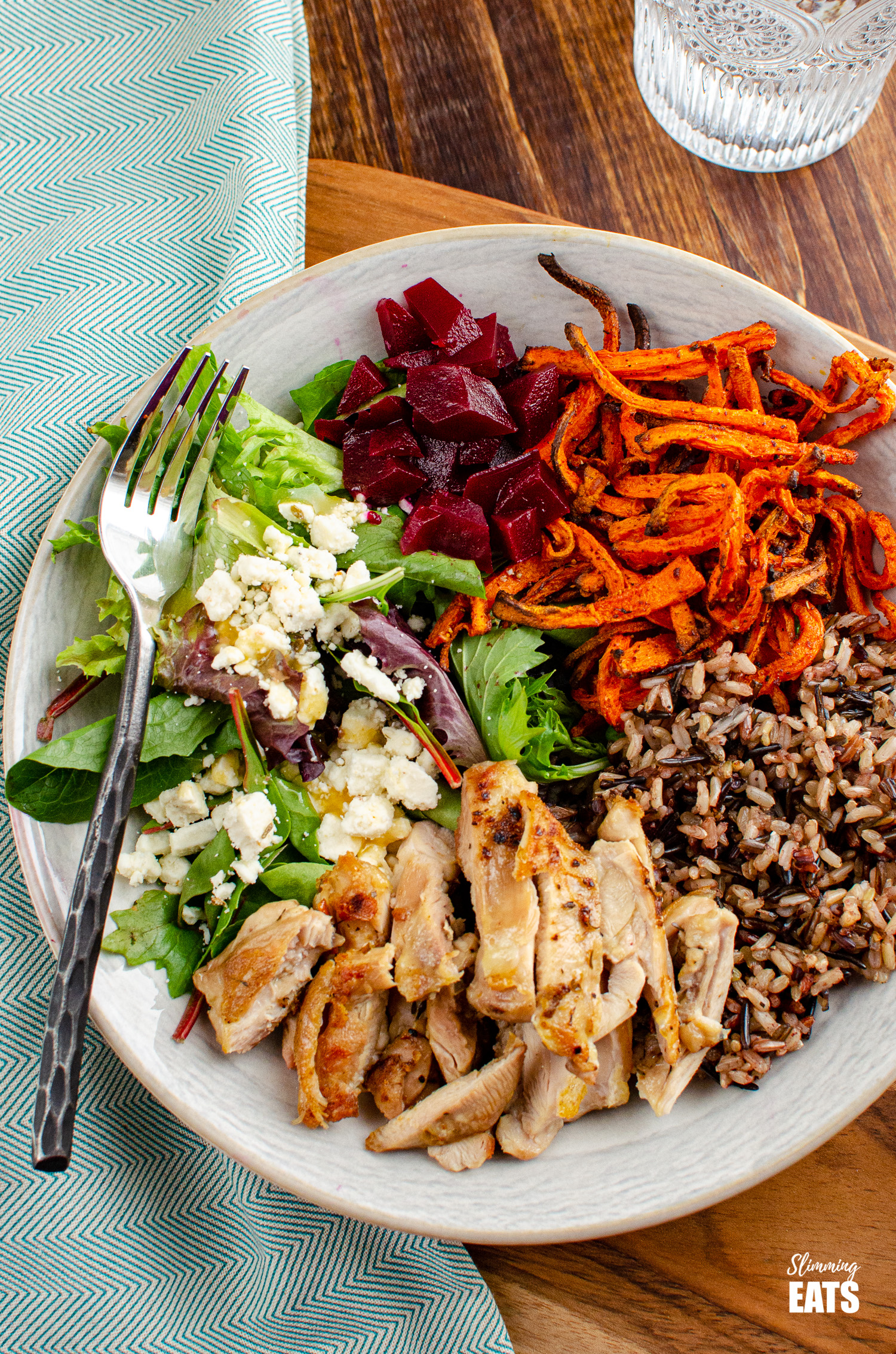 Healthy Chicken Wild Rice Bowl with Feta Slimming Eats Recipes