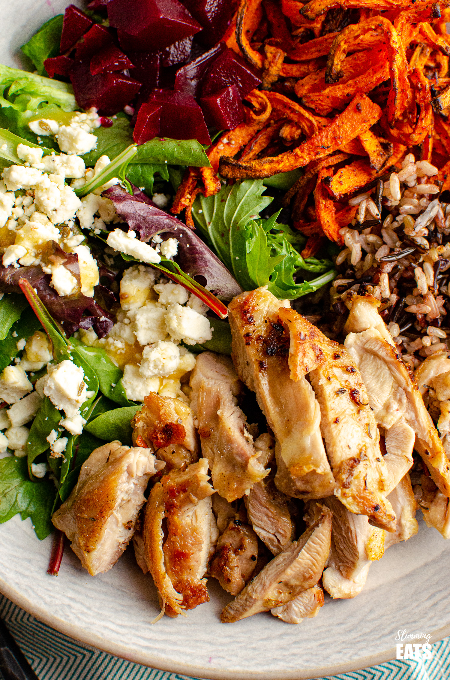 Healthy Chicken Wild Rice Bowl with Feta Slimming Eats Recipes