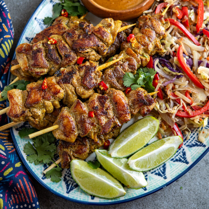 Chicken Satay with Peanut Sauce