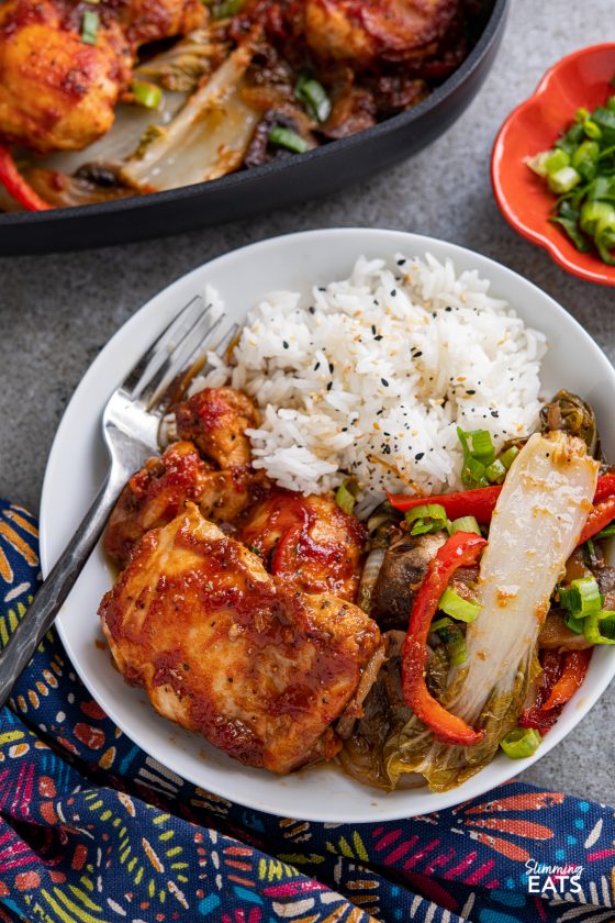 Spicy Sriracha Peach Chicken Bake Slimming Eats Recipe