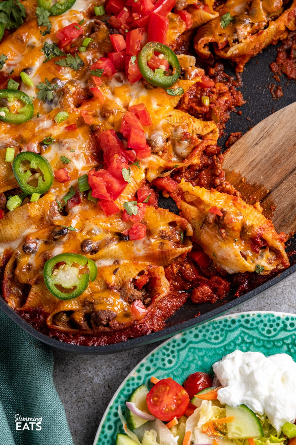 Cheesy Beef Enchilada Stuffed Pasta Shells Slimming Eats Recipe