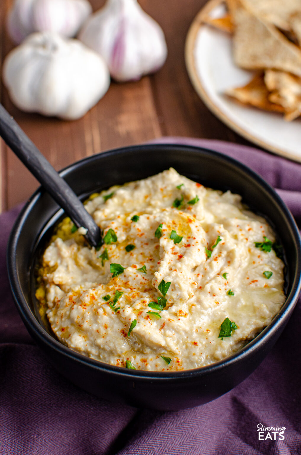 Roasted Garlic Hummus Slimming Eats