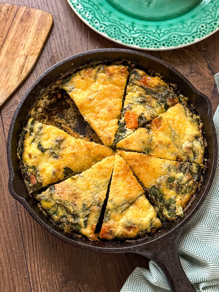 sweet potato spinach frittata featured