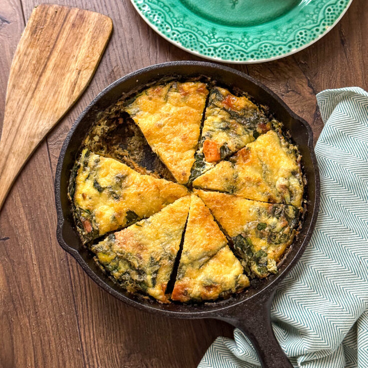 sweet potato spinach frittata featured