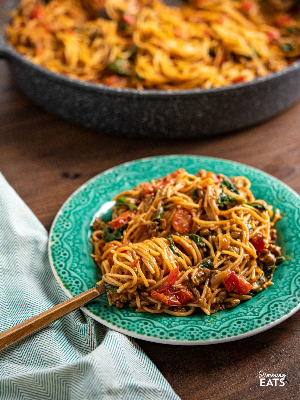 One Pot Creamy Harissa Beef Pasta Slimming Eats