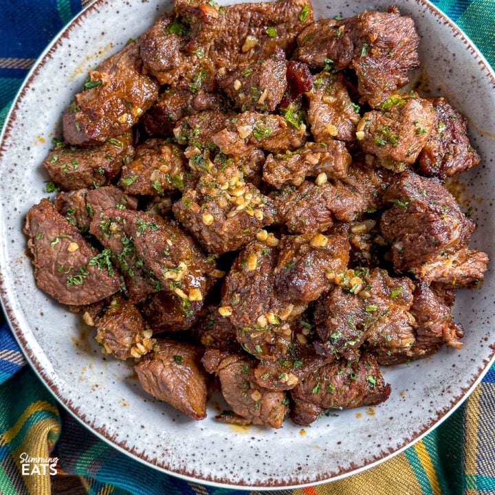 Air Fryer Garlic Butter Steak Bites