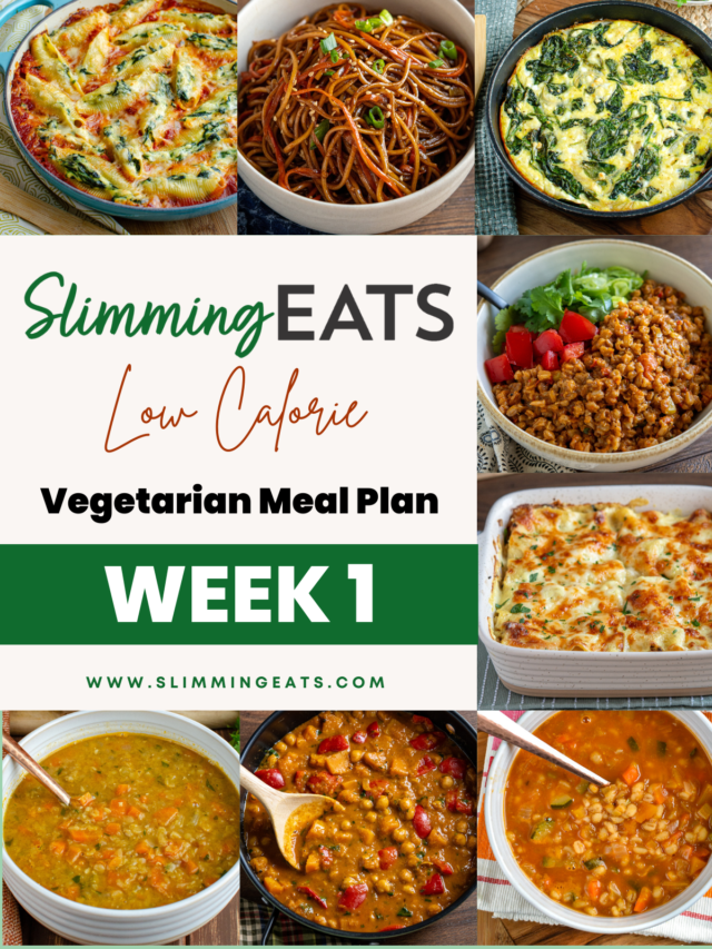7-day Low Calorie Vegetarian Meal Plan - Week 1 | Slimming Eats