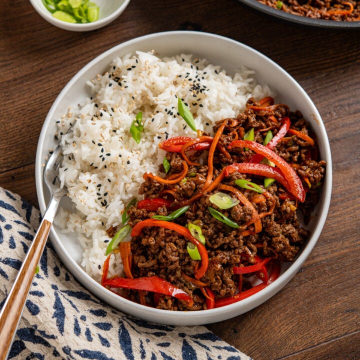 Spicy Sticky Ground Beef