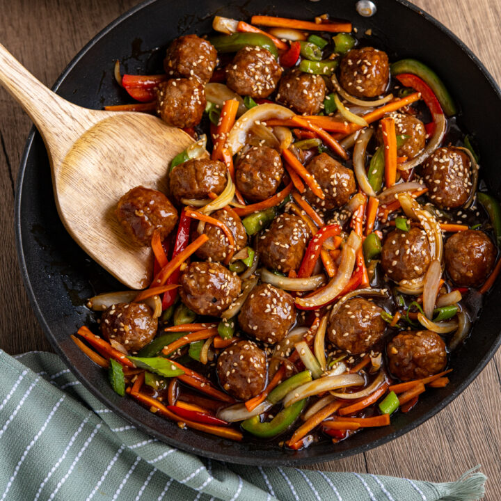 Easy Asian Meatball Stir Fry