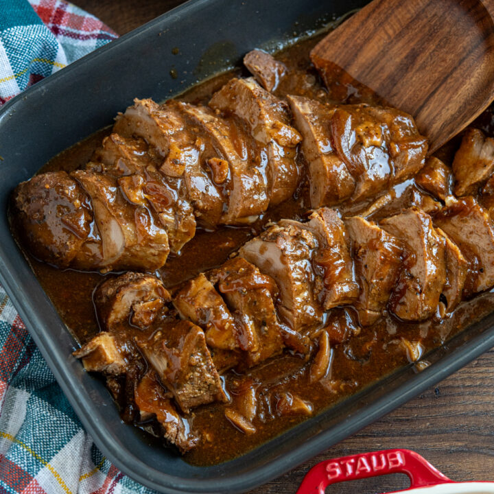 Slow Cooker Honey Soy Balsamic Pork Tenderloin