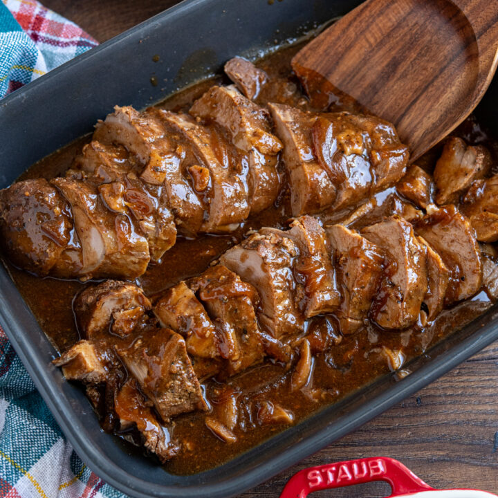 Slow Cooker Honey Soy Balsamic Pork Tenderloin
