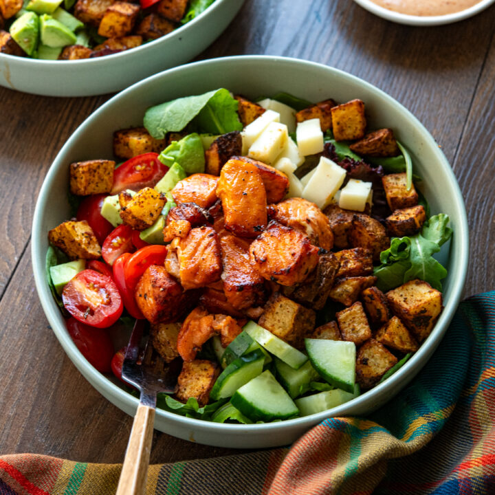 Air Fryer Hot Honey Salmon Bowl