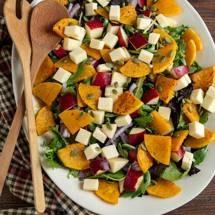 Butternut Squash Salad with Apple and Cheddar